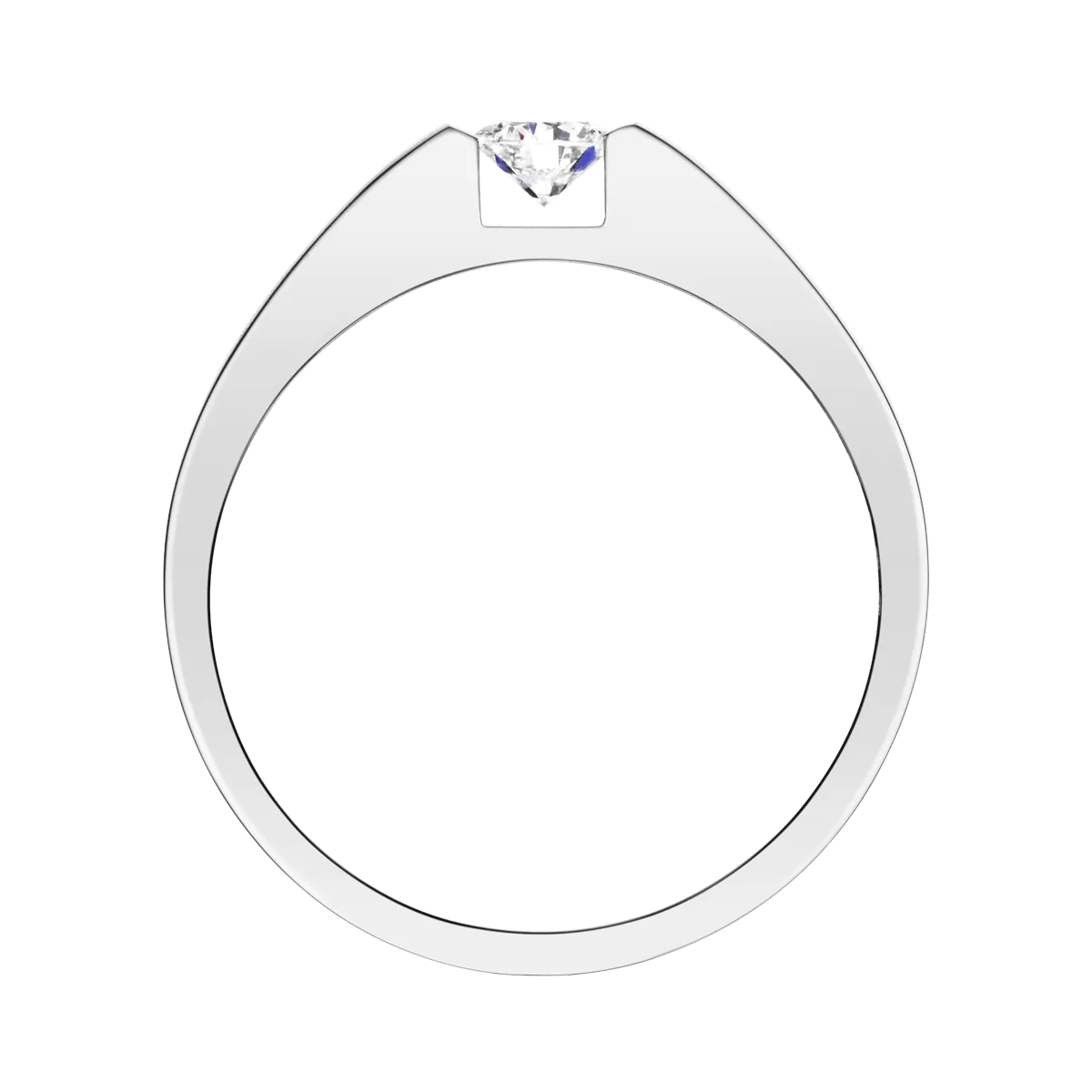 Solitario Lepage Audacieuse en oro blanco y diamantes