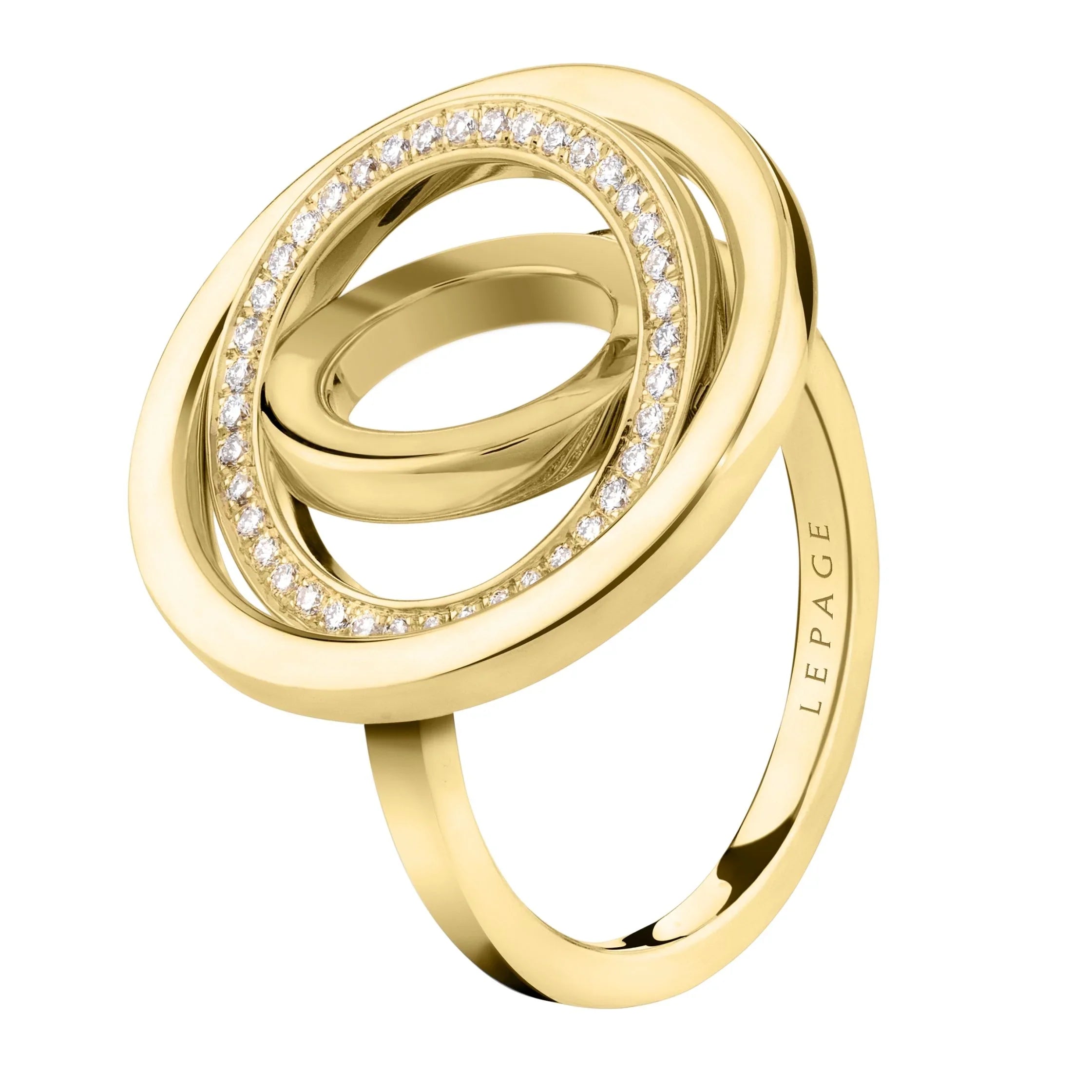 Anillo Lepage Alba en oro amarillo y diamantes