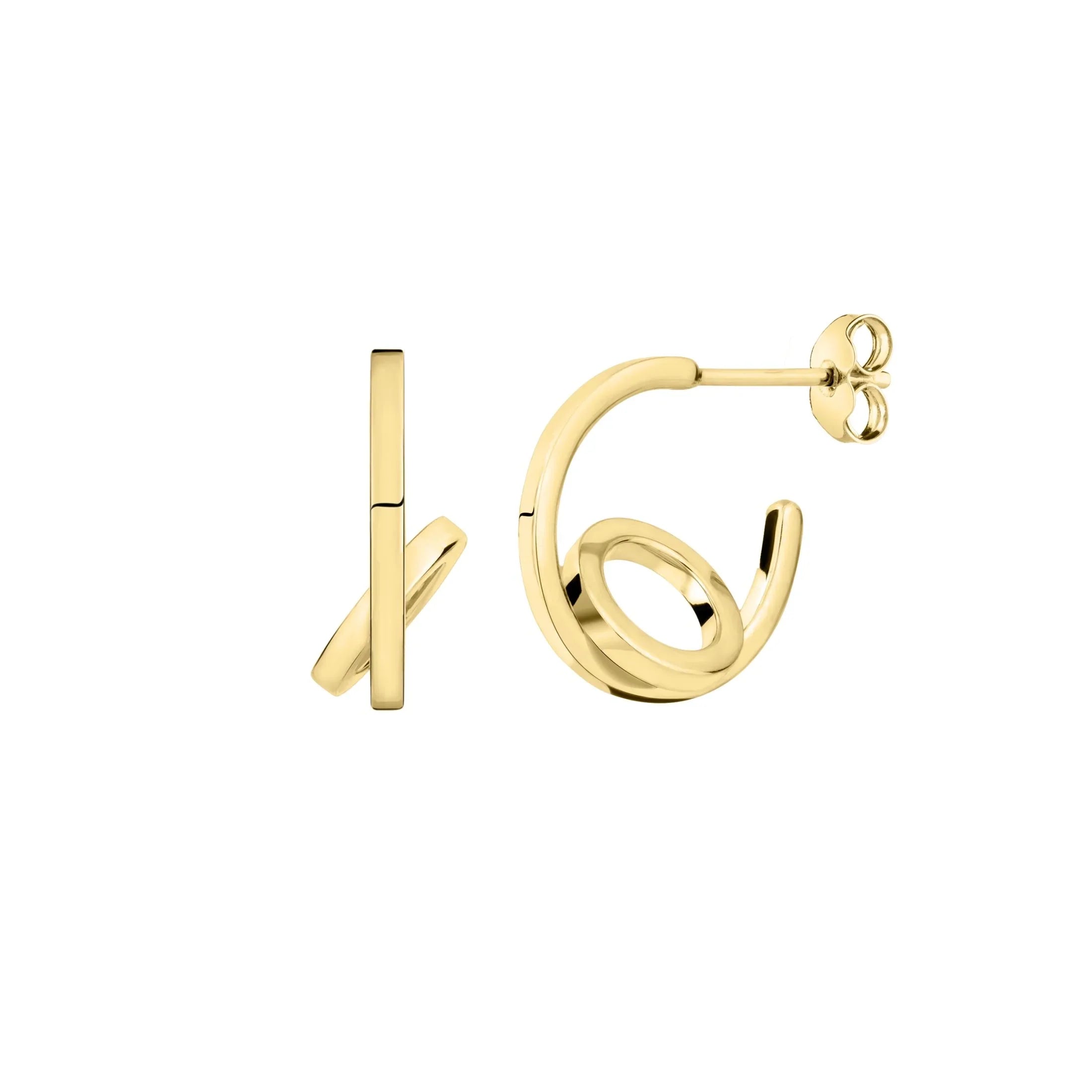 Pendientes de aro Lepage Alba de oro amarillo