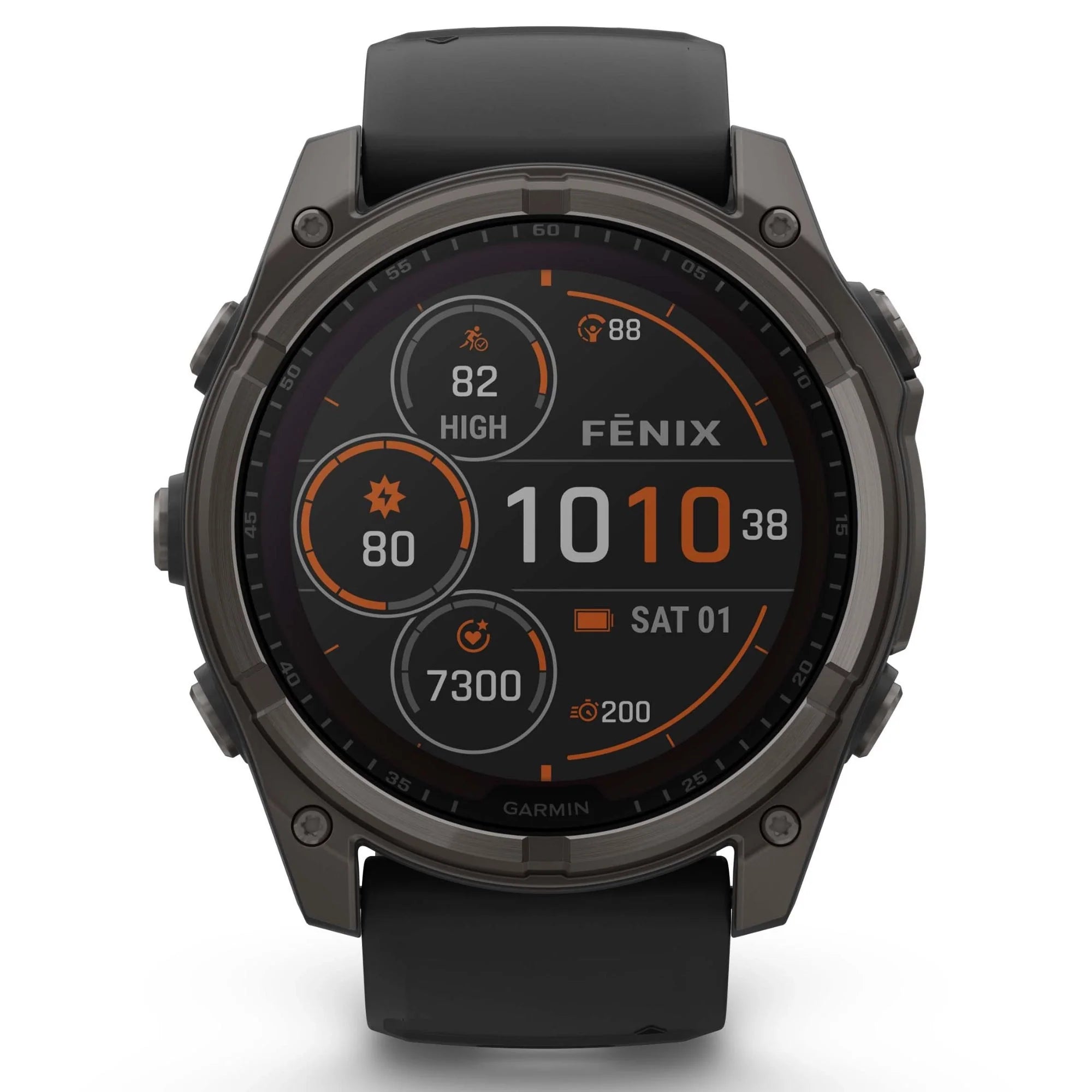 Garmin Fenix 8 Zafiro Solar Edition Reloj Titanio Carbono Gris DLC Correa de Silicona Negra 51mm