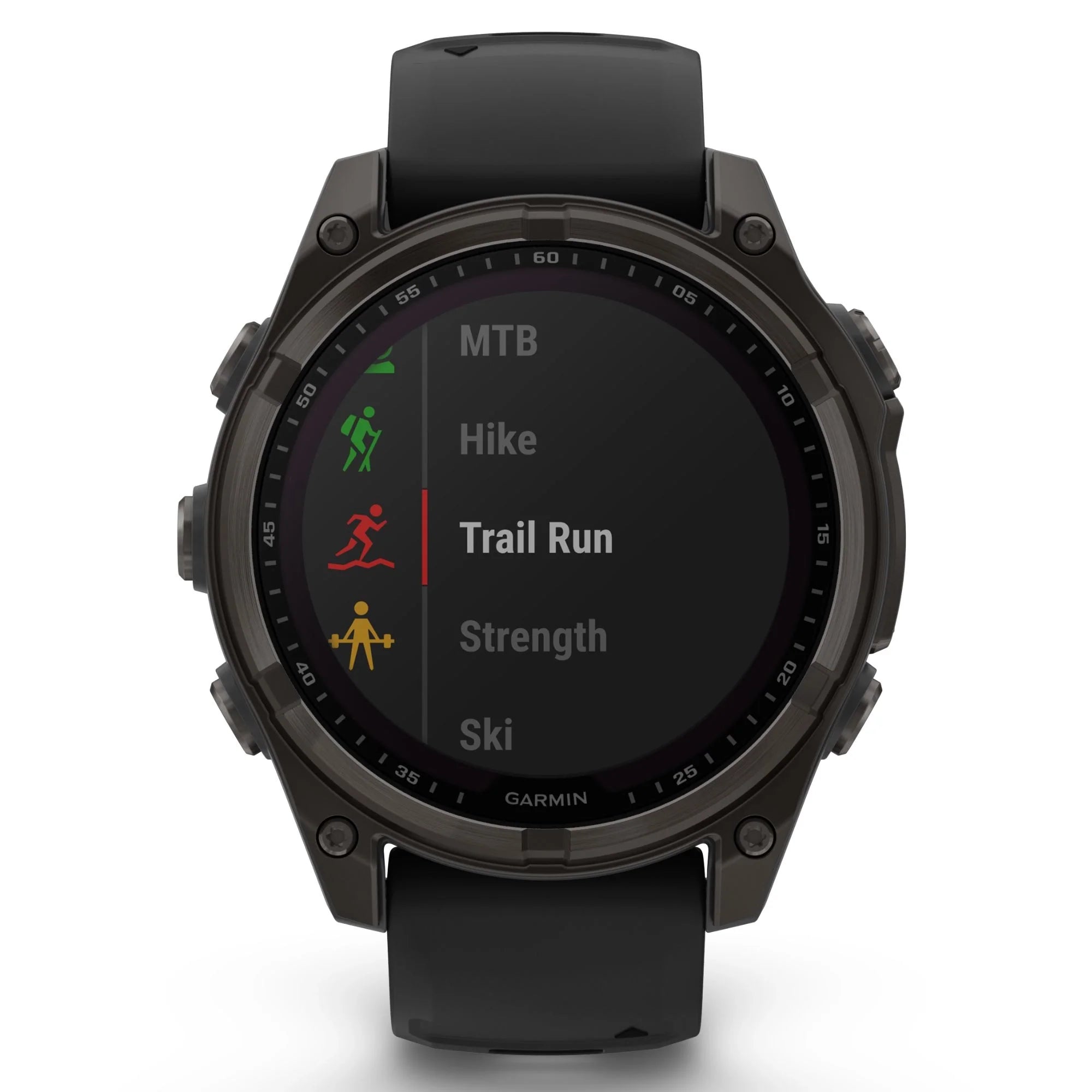 Garmin Fenix 8 Zafiro Solar Edition Reloj Titanio Carbono Gris DLC Correa de Silicona Negra 47mm