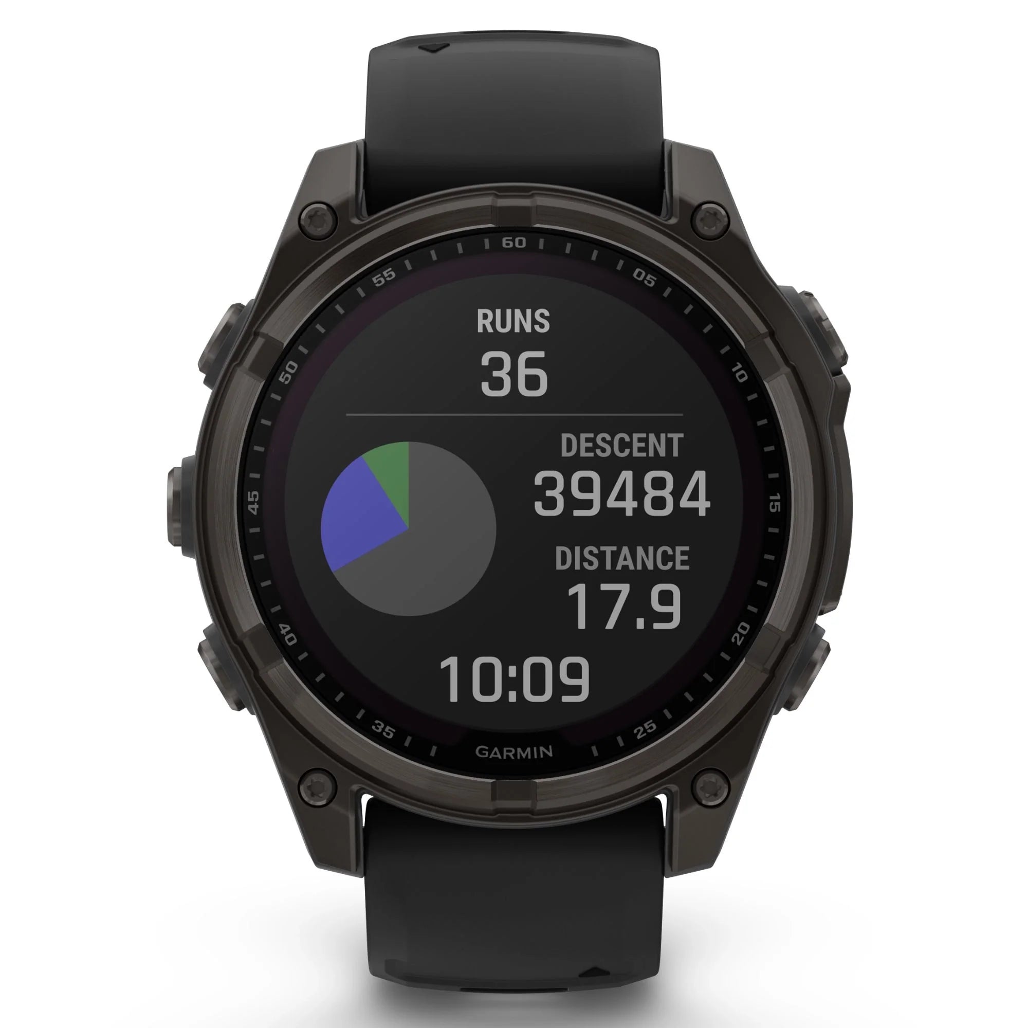 Garmin Fenix 8 Zafiro Solar Edition Reloj Titanio Carbono Gris DLC Correa de Silicona Negra 47mm