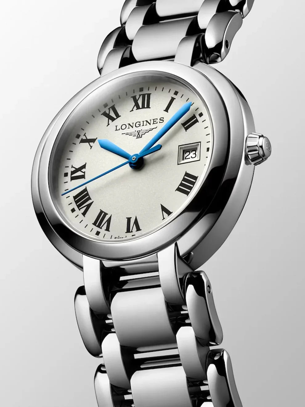 Reloj Longines Primaluna de acero inoxidable con cristal de zafiro y movimiento automático