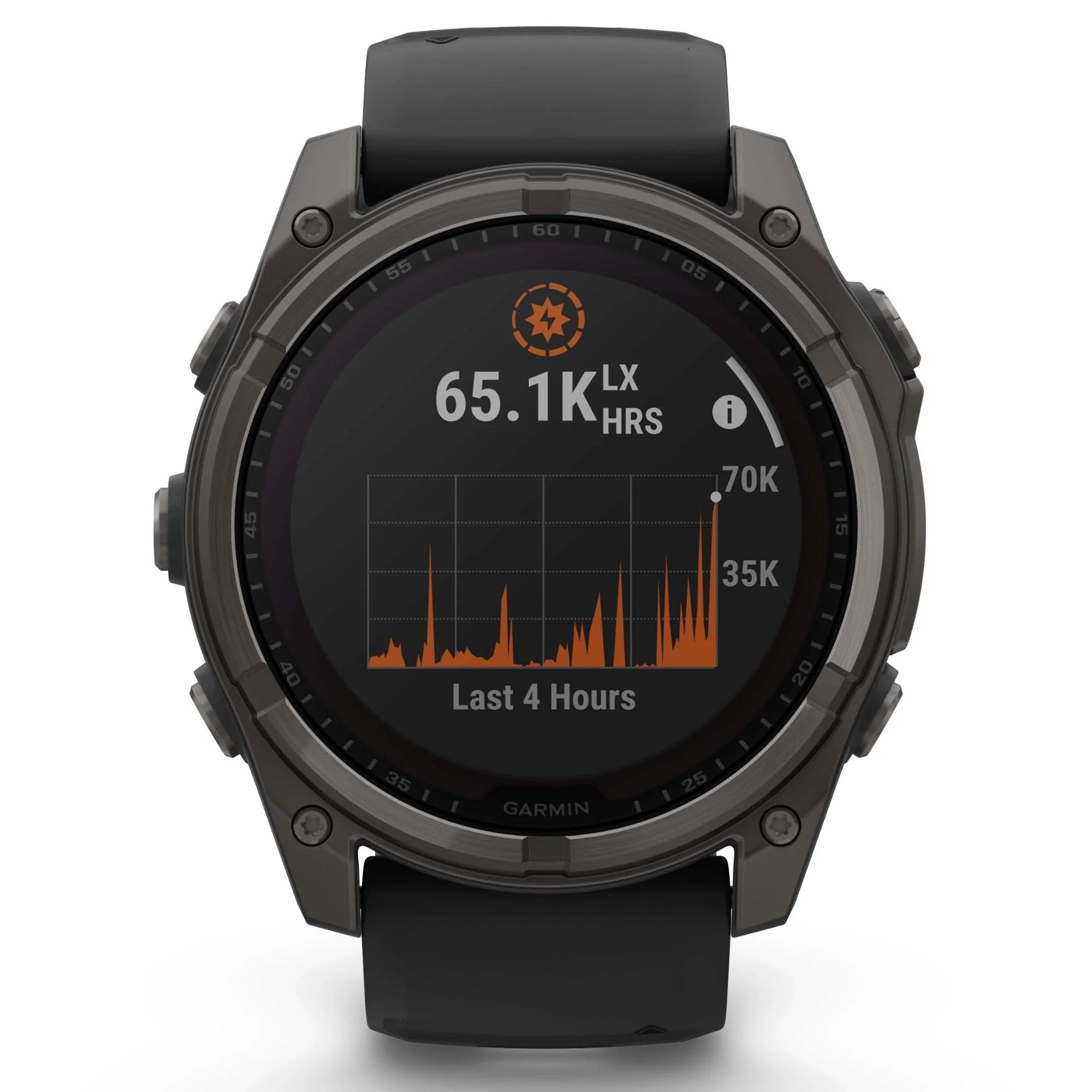 Garmin Fenix 8 Zafiro Solar Edition Reloj Titanio Carbono Gris DLC Correa de Silicona Negra 51mm