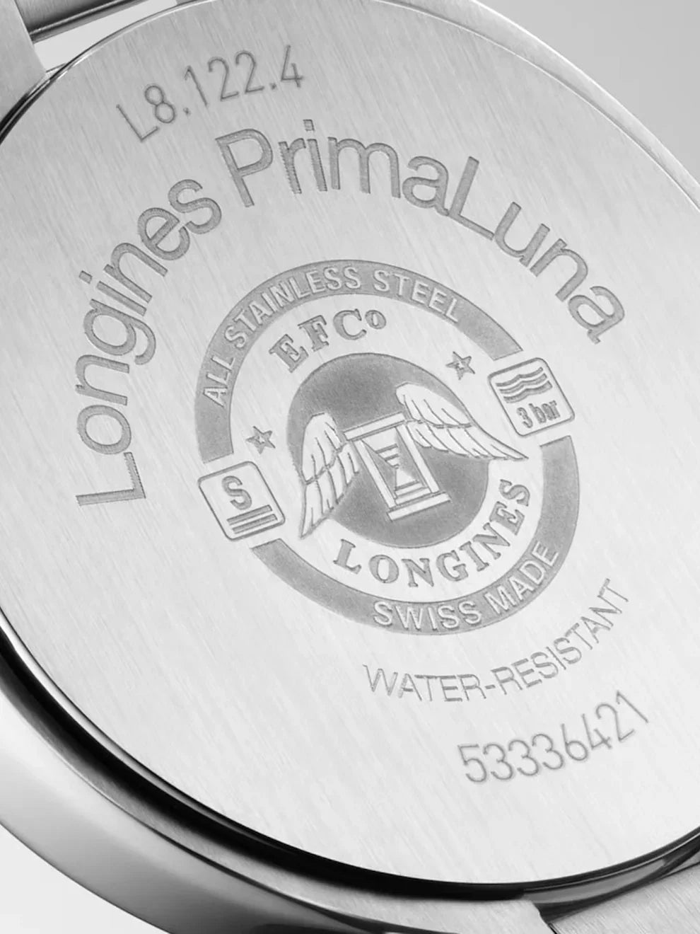 Reloj Longines Primaluna de acero inoxidable con cristal de zafiro y movimiento automático