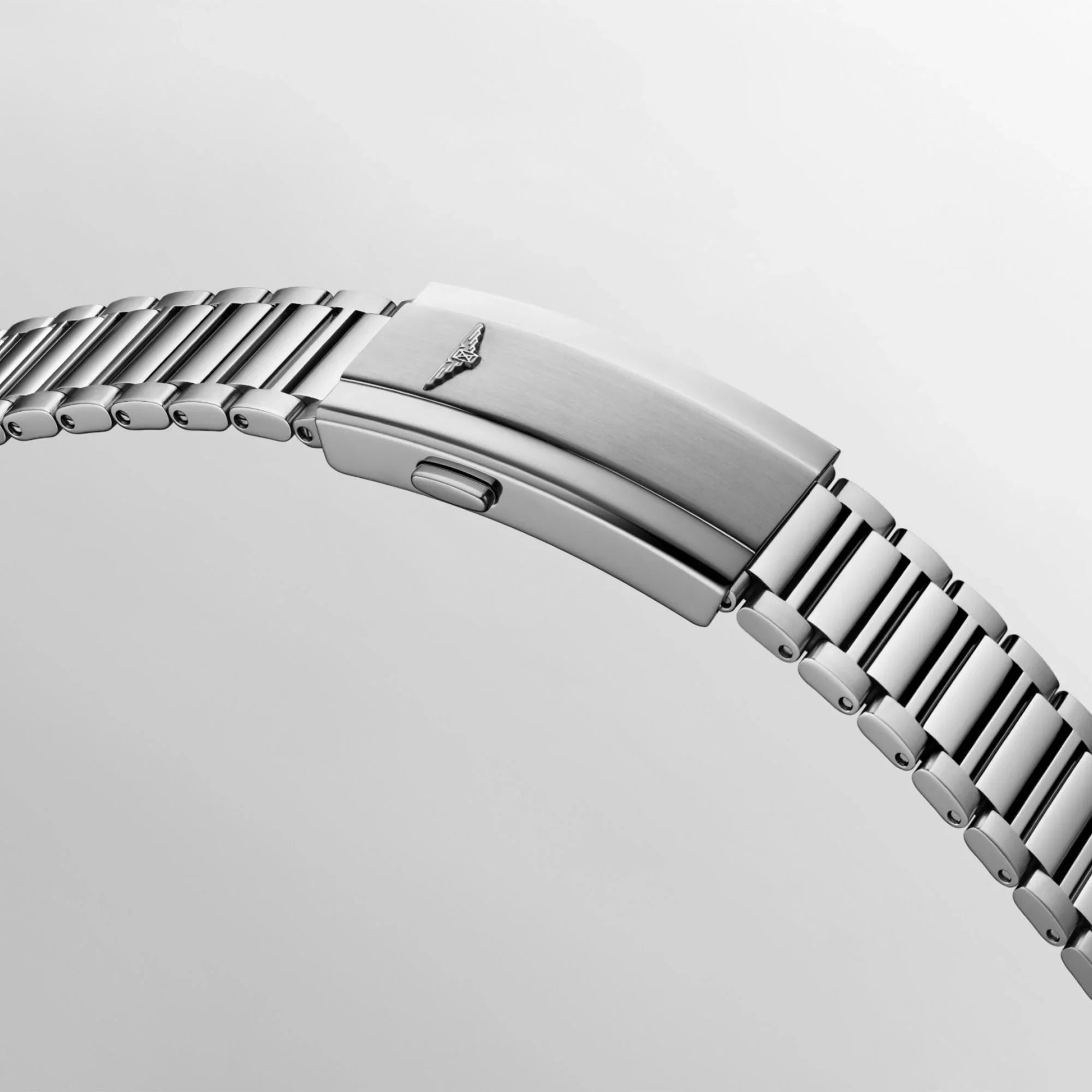 Reloj automático Longines Conquest Heritage, esfera plateada, brazalete de acero, 38 mm