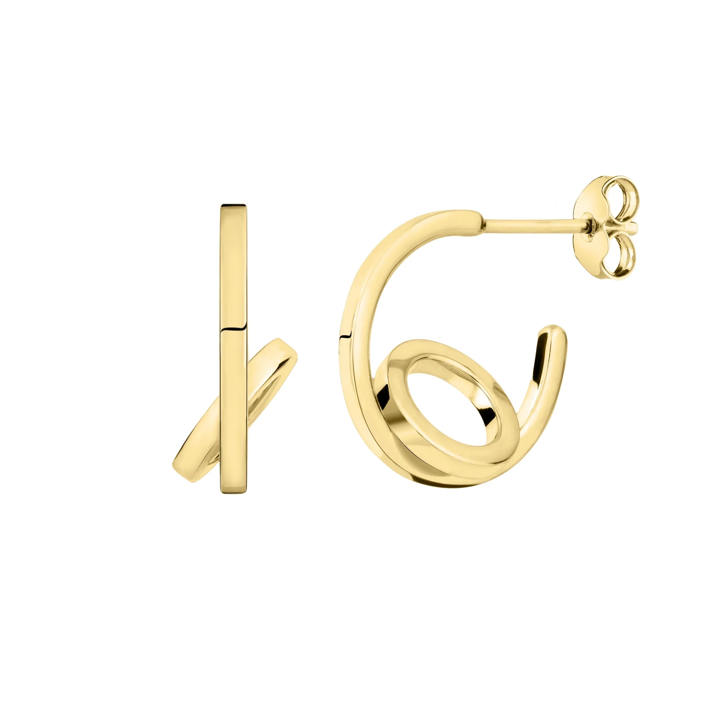 Pendientes de aro Lepage Alba de oro amarillo