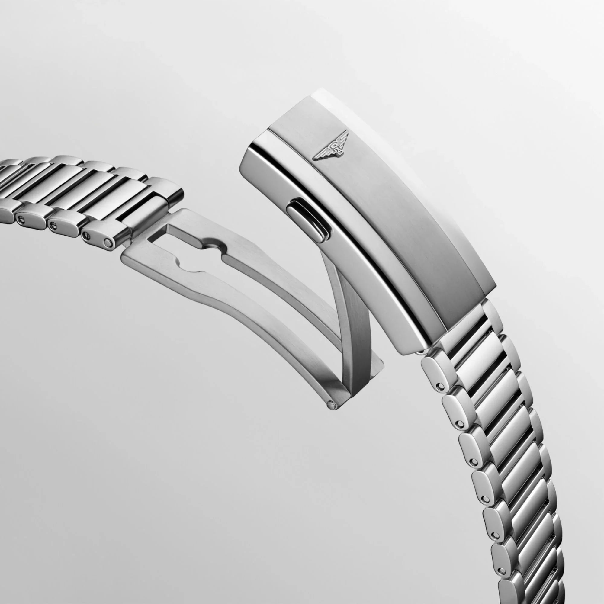 Reloj automático Longines Conquest Heritage, esfera plateada, brazalete de acero, 38 mm