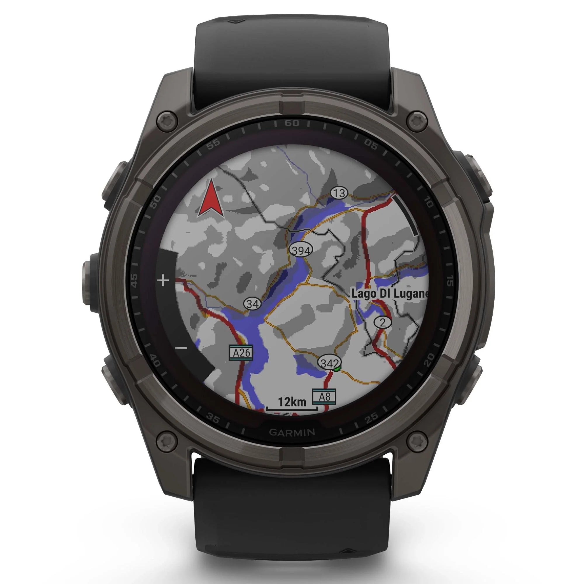 Garmin Fenix 8 Zafiro Solar Edition Reloj Titanio Carbono Gris DLC Correa de Silicona Negra 51mm
